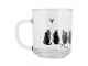 Skleněný hrnek s kočkami a srdíčkem Dog&Cat - 11*8*9 cm / 200 ml Clayre & Eef