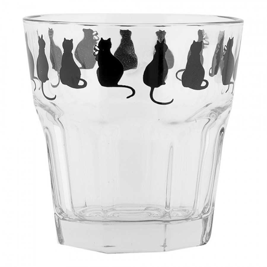 Sklenička na vodu s kočkami a srdíčkem Dog&Cat - Ø 8*8 cm / 200 ml Clayre & Eef Sklenička na vodu s kočkami a srdíčkem Dog&Cat - Ø 8*8 cm / 200 ml Clayre & Eef