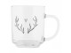 Skleněný hrnek paroží se srdíčkem Love Deer - 11*8*9 cm / 200 ml Clayre & Eef