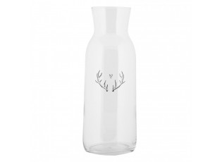 Skleněná karafa paroží se srdíčkem Love Deer - Ø 9*25 cm / 1000 ml