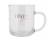Skleněný hrnek Love you Heart & Smile - 11*8*9 cm / 200 ml Clayre & Eef