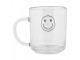 Skleněný hrnek se smajlíkem Heart & Smile - 11*8*9 cm / 200 ml Clayre & Eef