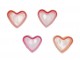 4ks růžový mix skleněný svícen srdce Love Hearts - 7*8 cm daan kromhout