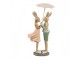 Dekorace zamilovaní králíci s deštníkem - 12*10*26 cm Clayre & Eef