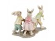 Dekorace králíčci táhnoucí vajíčko - 17*8*11 cm Clayre & Eef