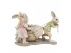 Dekorace králíčci táhnoucí vajíčko - 17*8*11 cm Clayre & Eef