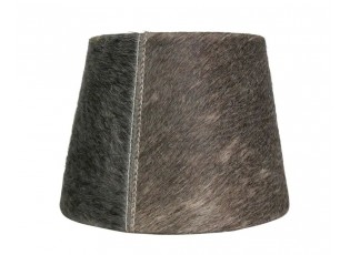 Stínidlo na lampu z hovězí kůže - hnědo šedá - Ø 20 * Ø 15*15cm