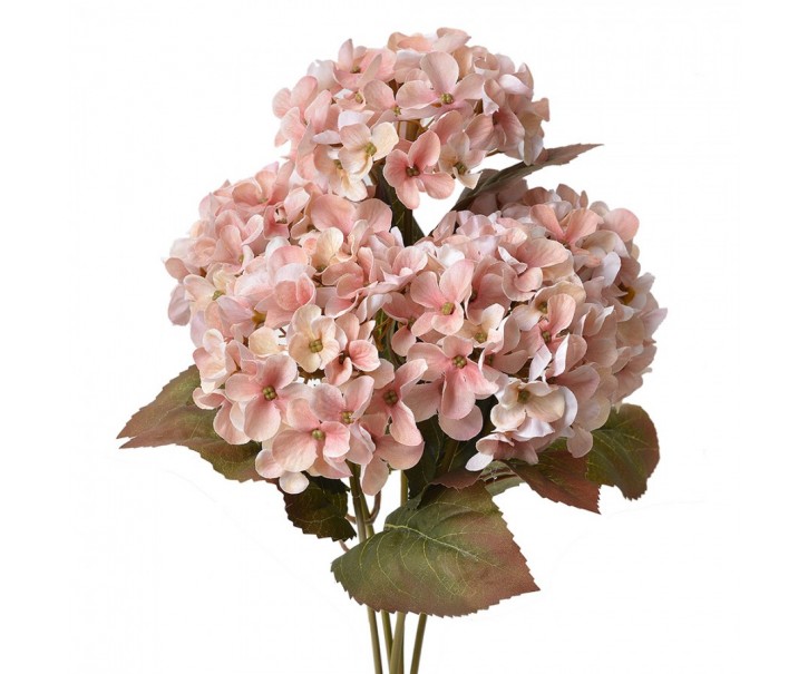 Růžová umělá květina hortenzie Hydrangea - 18*16*44 cm Clayre & Eef