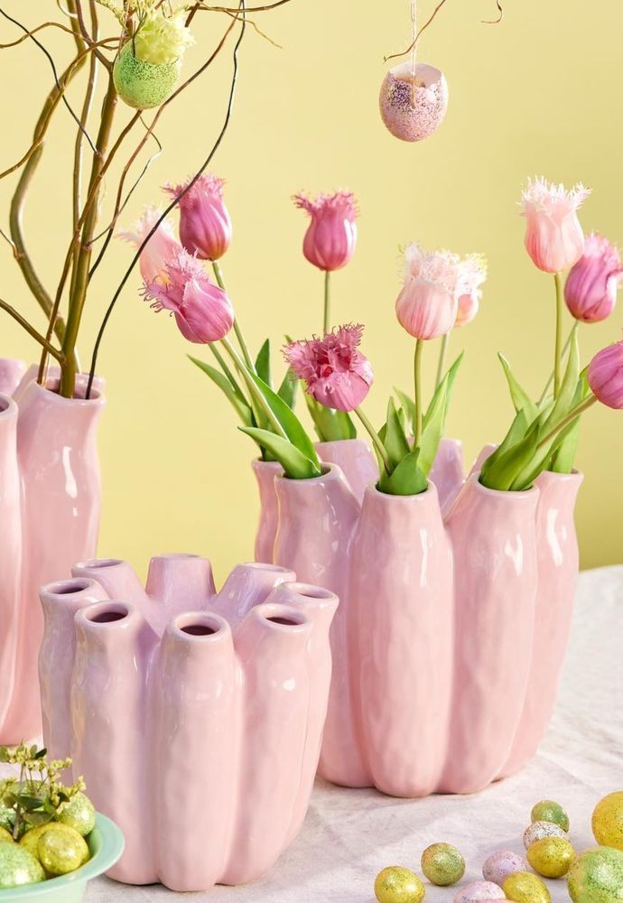 Růžová keramická váza Luna Tube Pink - Ø 24*24 cm daan kromhout Růžová keramická váza Luna Tube Pink - Ø 24*24 cm daan kromhout