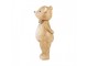 Hnědá dekorace medvídek s mašlí - 7*7*18 cm Clayre & Eef