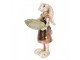 Dekorace figurka zajíc s podnosem a zlatou patinou - 15*15*29 cm Clayre & Eef