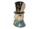 Dekorace busta králík v klobouku a zlatou patinou - 19*15*29 cm Clayre & Eef