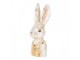 Dekorace busta králík se zlatým třpytem - 12*12*29 cm Clayre & Eef