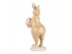 Dekorace králíček s růžovým vajíčkem - 5*6*13 cm Clayre & Eef