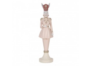 Dekorace figurka králičí žena v růžovém obleku - 9*9*35 cm
