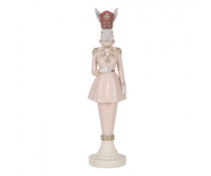 Dekorace figurka králičí žena v růžovém - 9*9*35 cm Clayre & Eef
