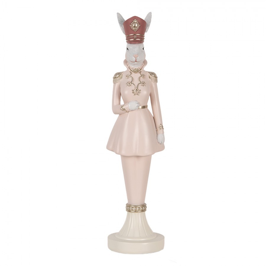 Dekorace figurka králičí žena v růžovém - 9*9*35 cm
