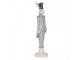 Dekorace figurka bílý králík v modrém obleku - 9*9*35 cm Clayre & Eef