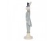 Dekorace figurka bílý králík v modrém obleku - 9*9*35 cm Clayre & Eef