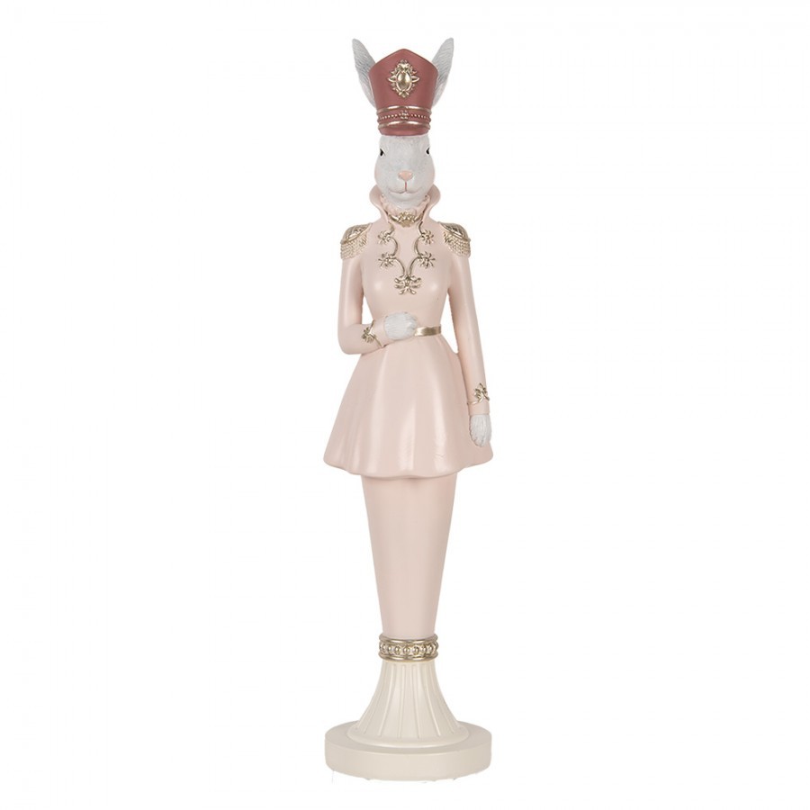 Dekorace figurka králičí žena v růžovém obleku - 11*11*44 cm