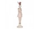 Dekorace figurka králičí žena v růžovém obleku - 11*11*44 cm Clayre & Eef