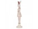 Dekorace figurka králičí žena v růžovém obleku - 11*11*44 cm Clayre & Eef