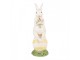 Dekorace králík s tulipány sedící na vajíčku - 7*7*19 cm Clayre & Eef