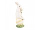 Dekorace králík s tulipány sedící na vajíčku - 7*7*19 cm Clayre & Eef