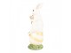 Dekorace králík s tulipány sedící na vajíčku - 7*7*19 cm Clayre & Eef