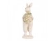 Béžová dekorace králičí chlapec v laclíkách a s nůší - 6*6*17 cm Clayre & Eef