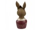 Dekorace busta králičí žena s mašlí - 7*7*17 cm Clayre & Eef