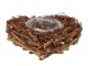 Hnědý květináč srdce z kořenů Root Wood - 40*10 cm daan kromhout