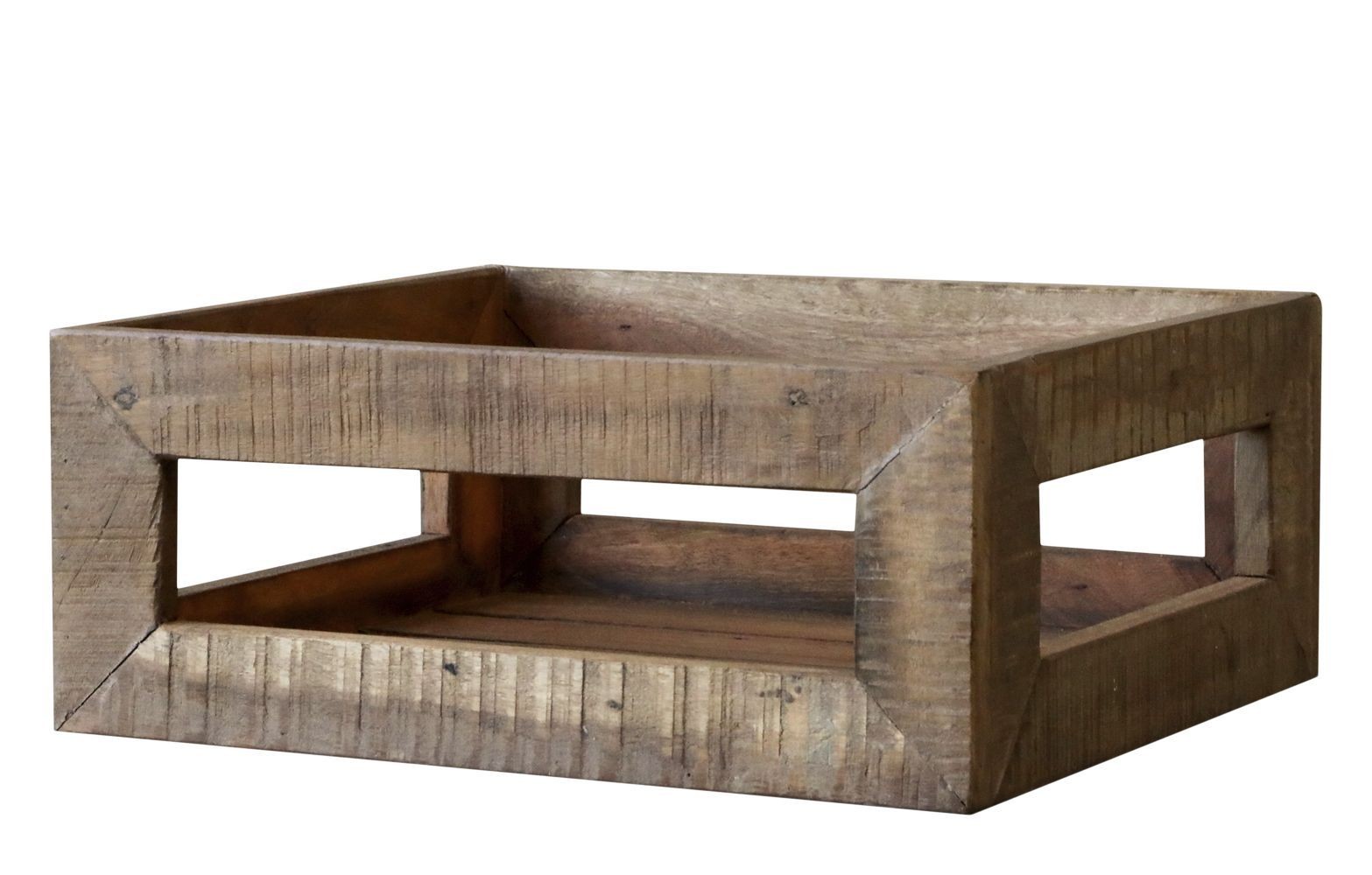 Dekorační dřevěný box s uchy Grimaud Unit - 35*35*15 cm