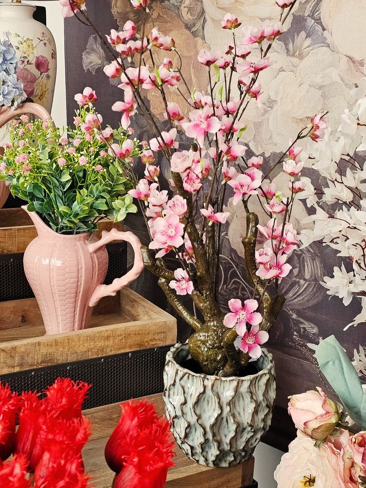 Dekorační stromek třešeň s růžovými květy Cherry Blossom - 18*18*70 cm Clayre & Eef Dekorační stromek třešeň s růžovými květy Cherry Blossom - 18*18*70 cm Clayre & Eef