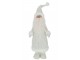 Bílá vysoká dekorace Santa v kabátku XL - 22*15*66 cm J-Line by Jolipa
