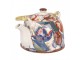 Porcelánová konvička s tulipány a se sítkem - 18*14*12 cm / 800 ml Clayre & Eef