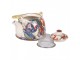 Porcelánová konvička s tulipány a se sítkem - 18*14*12 cm / 800 ml Clayre & Eef