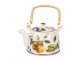 Porcelánová konvička s ovocem a se sítkem - 18*14*12 cm / 800 ml Clayre & Eef