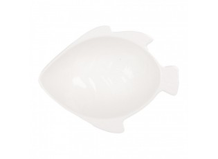 Malá bílá mistička ve tvaru rybky Fish Bowl - 12*9*4 cm / 75 ml