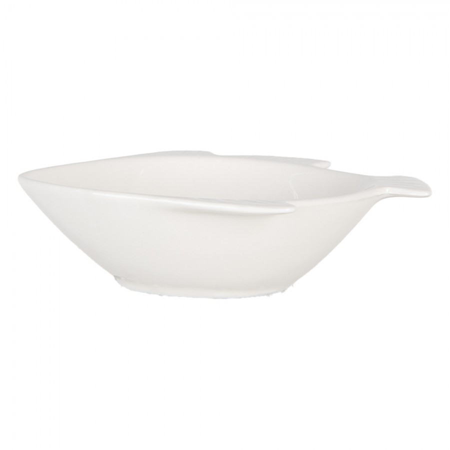 Malá bílá mistička ve tvaru rybky Fish Bowl - 12*9*4 cm / 75 ml Clayre & Eef Malá bílá mistička ve tvaru rybky Fish Bowl - 12*9*4 cm / 75 ml Clayre & Eef