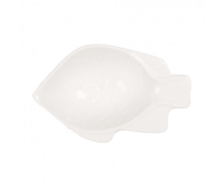 Malá bílá mistička ve tvaru rybky Fish Bowl S - 9*6*3 cm / 25 ml Clayre & Eef