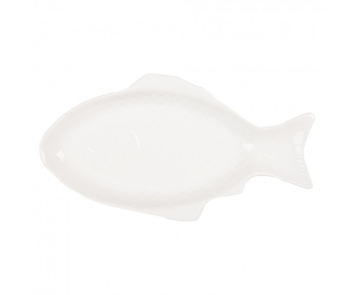 Bílá miska / talíř ve tvaru ryby Fish Bowl XS - 27*14*3 cm / 125 ml Clayre & Eef