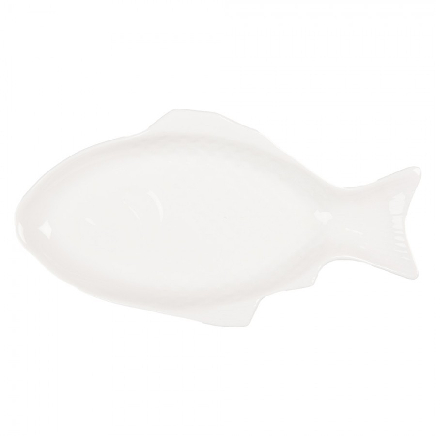 Bílá miska / talíř ve tvaru ryby Fish Bowl XS - 27*14*3 cm / 125 ml