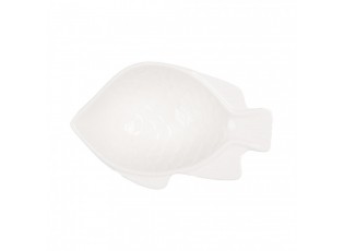 Malá bílá mistička ve tvaru rybky Fish Bowl M - 12*8*4 cm / 50 ml