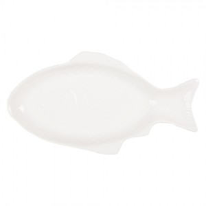 Bílá miska / talíř ve tvaru ryby Fish Bowl S - 36*18*4 cm / 375 ml