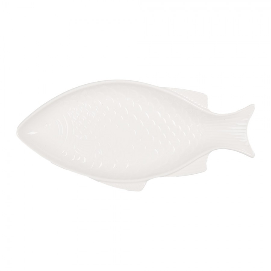 Bílá miska / talíř ve tvaru ryby Fish Bowl S - 24*11*2 cm / 100 ml