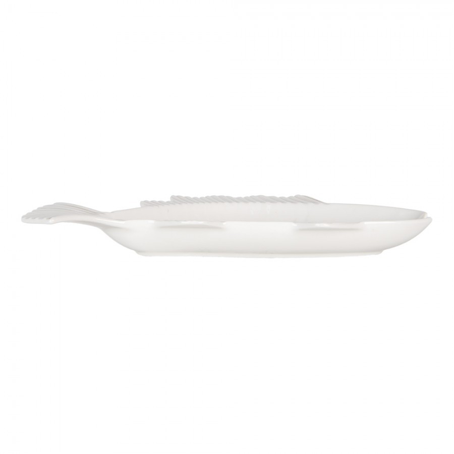 Bílá miska / talíř ve tvaru ryby Fish Bowl - 30*15*3 cm / 150 ml Clayre & Eef Bílá miska / talíř ve tvaru ryby Fish Bowl - 30*15*3 cm / 150 ml Clayre & Eef