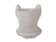Šedý antik cementový květináč králičí uši s kloboukem L - 20*20*25 cm Clayre & Eef