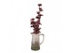 Béžovo-zelený dekorační džbán s růžovými květy Rustic Flower M - 16*11*20 cm Clayre & Eef
