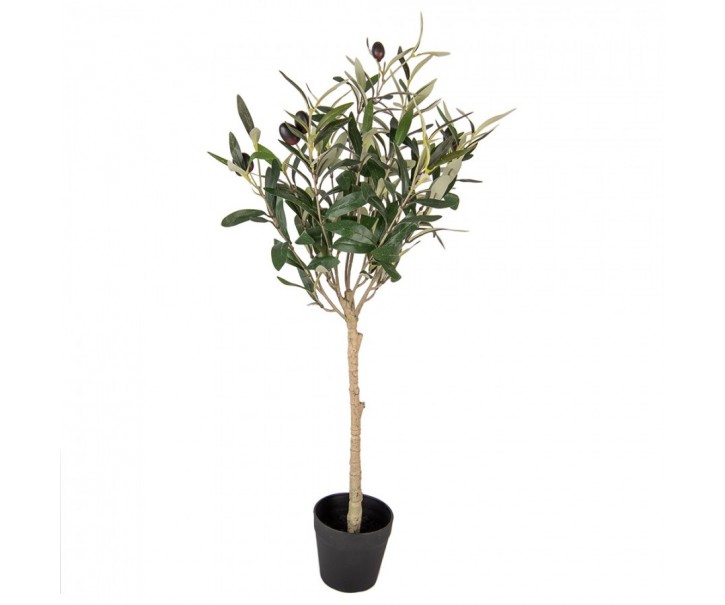 Dekorace umělý stromek olivovník s olivami Olea Tree - 15*15*70 cm Clayre & Eef